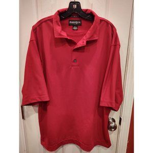 VTG FootJoy Mens Polo Shirt L Red Short Sleeve Pique Golf Athletic Outdoors FJ